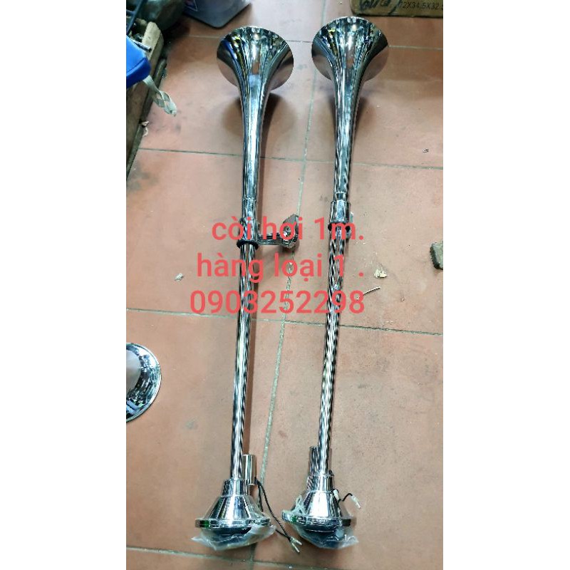 Còi hơi -kèn hơi dài 1m có nhại kèn chất lượng 12v , 24v