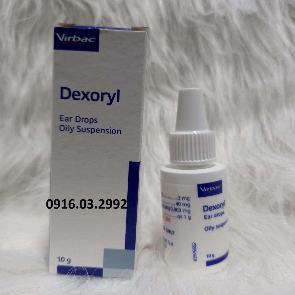 Nhỏ tai chó mèo Dexoryl nấm tai viêm tai, rận tai chó mèo