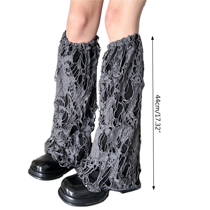 Vớ Ống Chân Giữ Ấm Thiết Kế Đục Lỗ Phong Cách Gothic Harajuku Gothic Đường Phố Cho Nữ