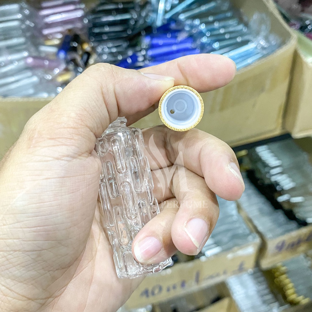 Chai lọ đựng tinh dầu dạng bi lăn 10ml nắp gỗ tre