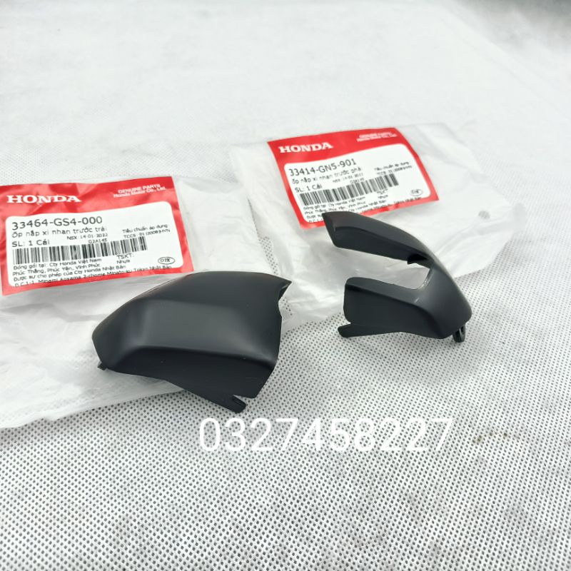Cặp nắp nhựa, chụp ốp đèn xi nhan trước xe DREAM zin Honda