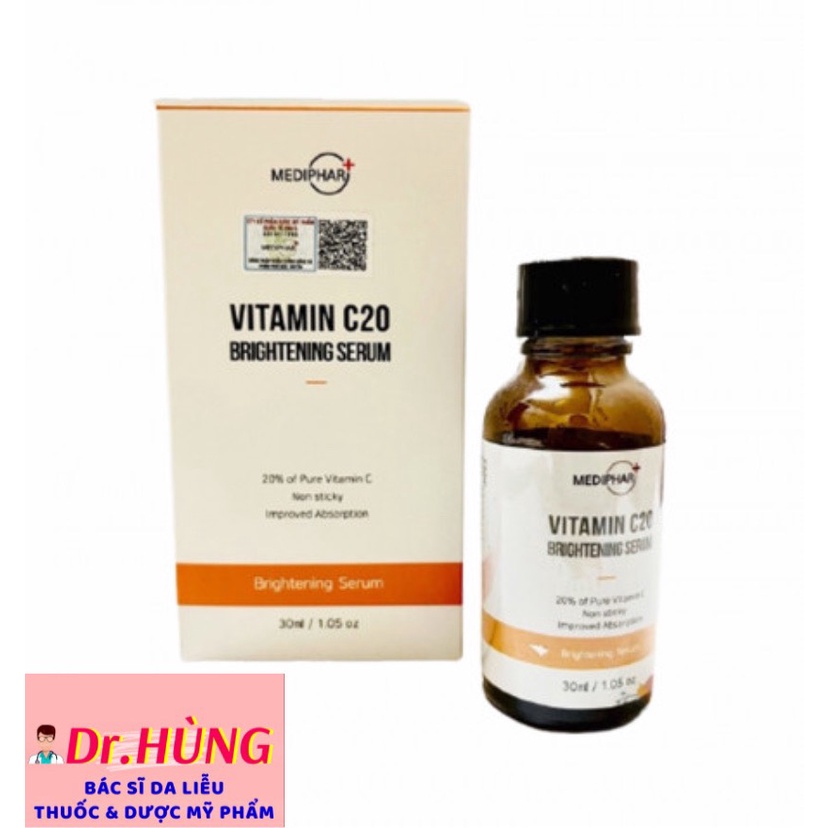 .✅(CHÍNH HÃNG) Vitamin C20 Brighting Mediphar Cung Cấp Âm Trắng sáng da 30ml