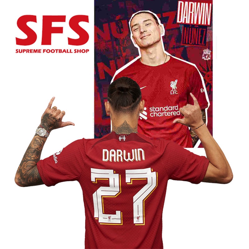 Áo Thun Bóng Đá Đội Tuyển LIVERPOOL Số 22-23 LFC Cỡ S-5XL