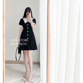 [MÃ FTHURM GIẢM 15K đơn 50K] ĐẦM XOÈ PHỐI CỔ TRẮNG