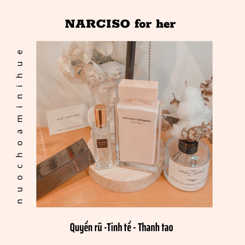 [Mã SKAMLTS7 giảm 0.1 đơn 150000] 𝐍𝐚𝐫𝐜𝐢𝐬𝐨 𝐟𝐨𝐫 𝐡𝐞𝐫 nước hoa mini 20ml