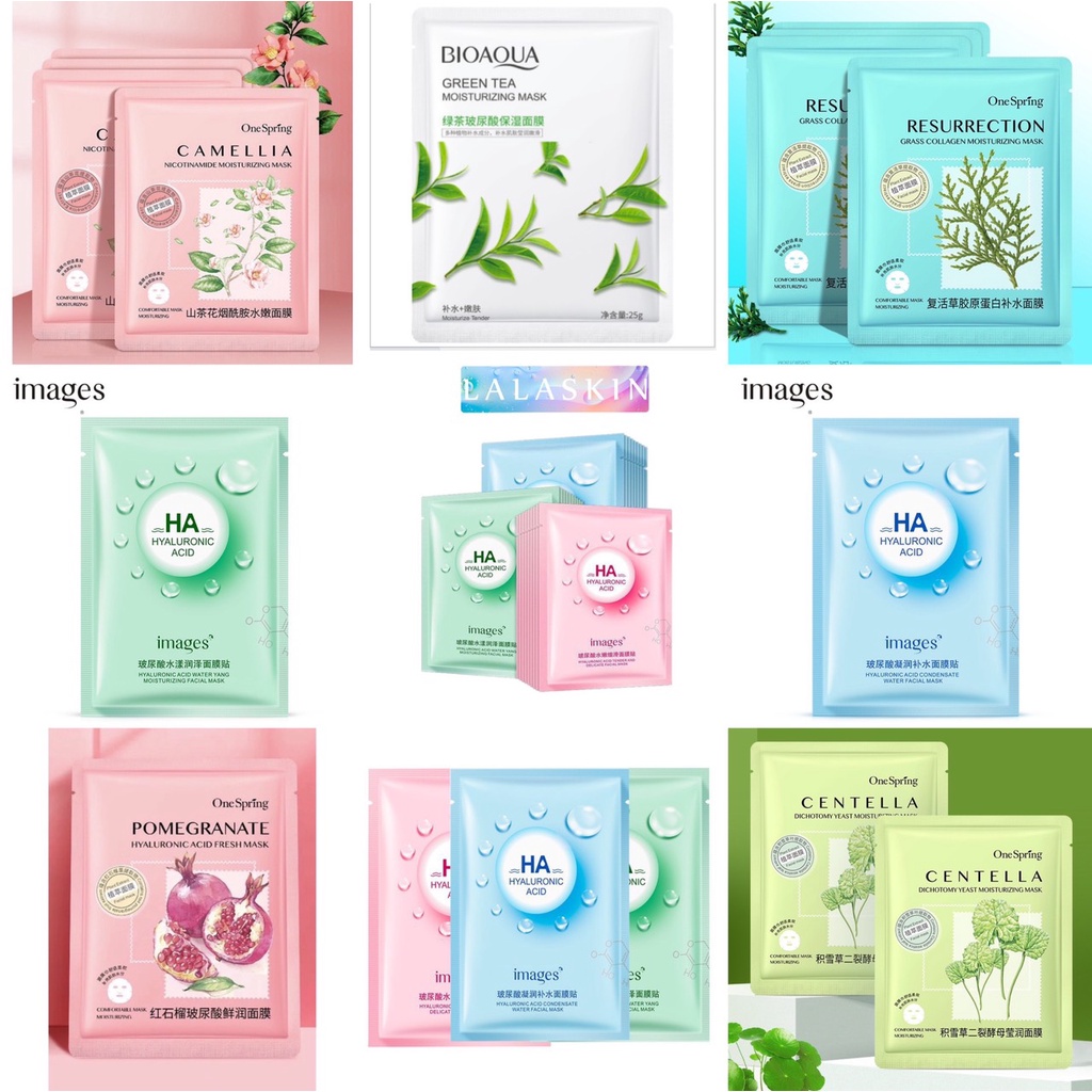 Mặt nạ giấy trái cây dưỡng trắng cấp ẩm giảm mụn mask nội địa cao cấp BIOAQUA 8 vị thiên nhiên