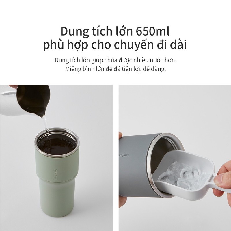 Bình giữ nhiệt Lock&amp;Lock Metro Drive 650ml thiết kế riêng cho ngưới lái xe - LHC4277S