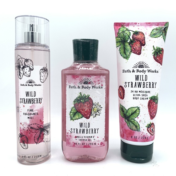 Kem Dưỡng Thể Bath and Body Works Wild Strawberry Body Cream 226g (Mỹ)