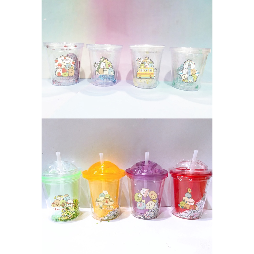 cốc 2 lớp kim tuyến sumikko CNKI12 cốc giữ nhiệt ly 2 lớp cốc làm lạnh dễ thương 500ml