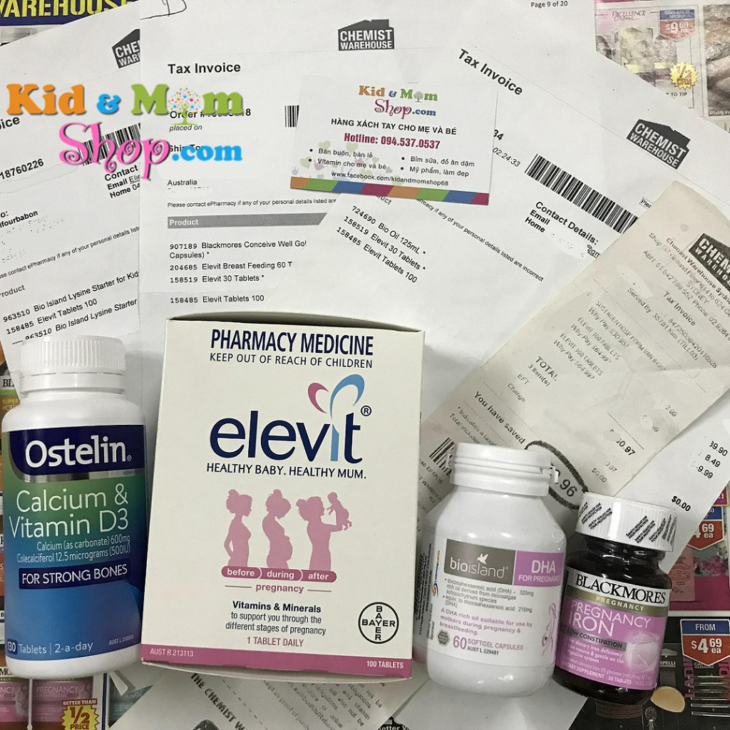 Elevit bổ sung vitamin bầu