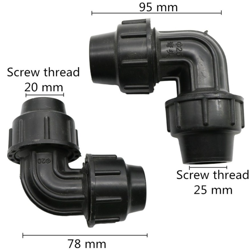 1 Đầu Nối Ống Nước 90 Độ dn20, dn25mm