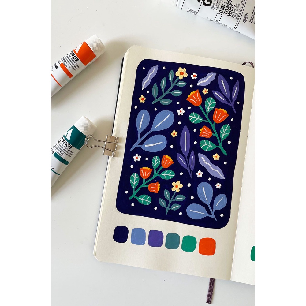 Màu Holbein Acrylic Gouache Set Primary