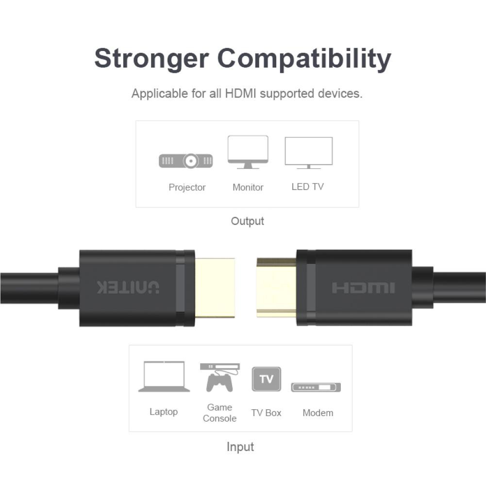 UNITEK Y-C140M / Y-C141M / Y-C142M / Y-C177M / Y-C143M / Y-C144M Cáp 4K HDMI 1.4 Đầu Nối Mạ Vàng Chính Hãng