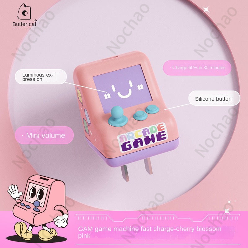 Dây Cáp Sạc Nhanh 22.5WPD Hình Mèo Bơ Dễ Thương