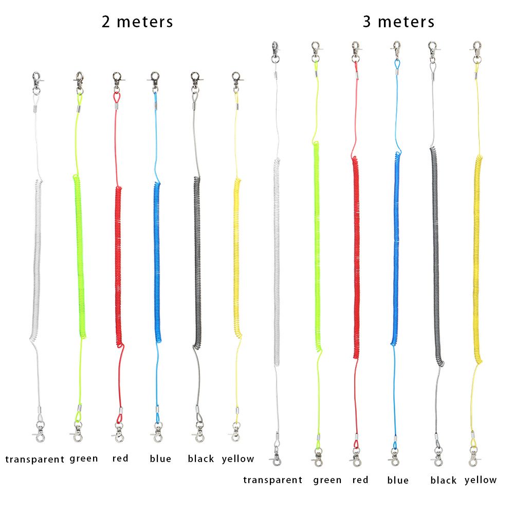Dây lò xo co giãn bằng nhựa có móc khóa chống thất lạc điện thoại nhỏ gọn tiện dụng