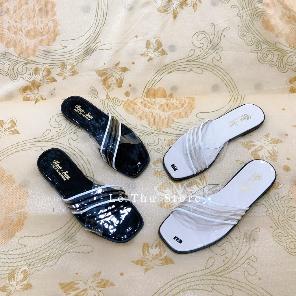 Dép nữ bản chéo meka viền (D012)