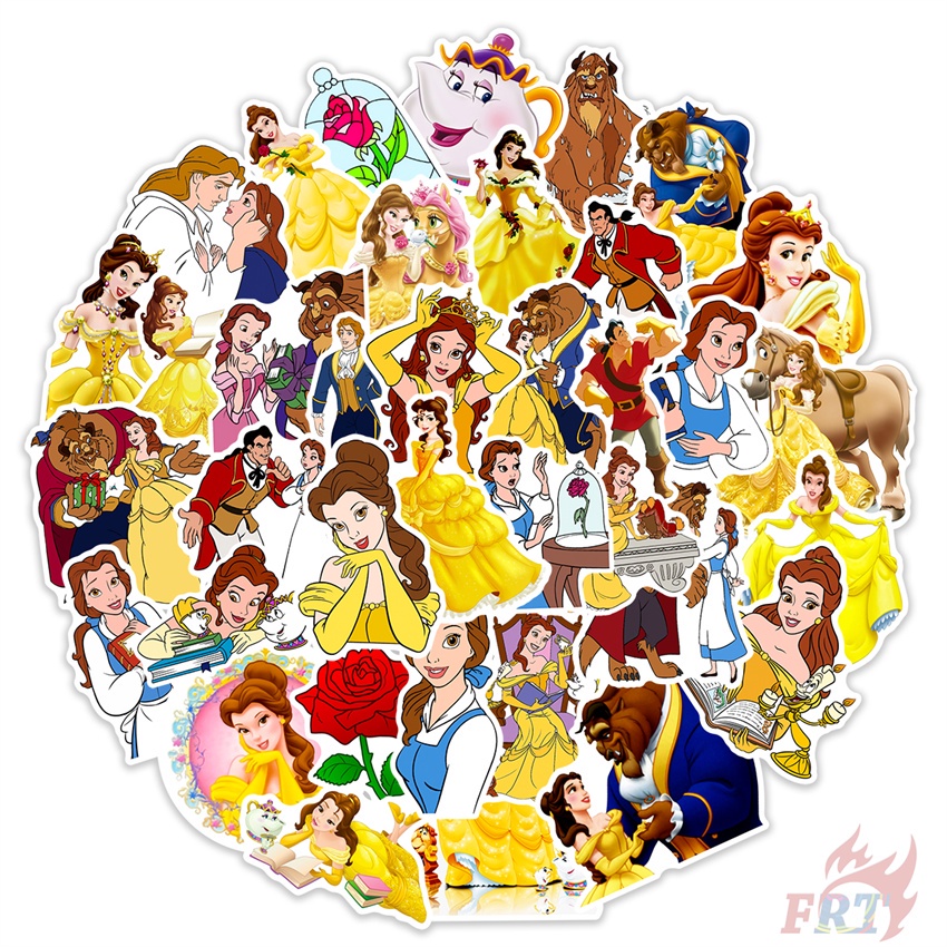 Bộ 100 Cái ❉ Công chúa Disney. Hình Dán Ariel &amp; Belle ❉ Sticker Dán Tường Chống Thấm Nước Họa Tiết Doodle Hợp Thời Trang
