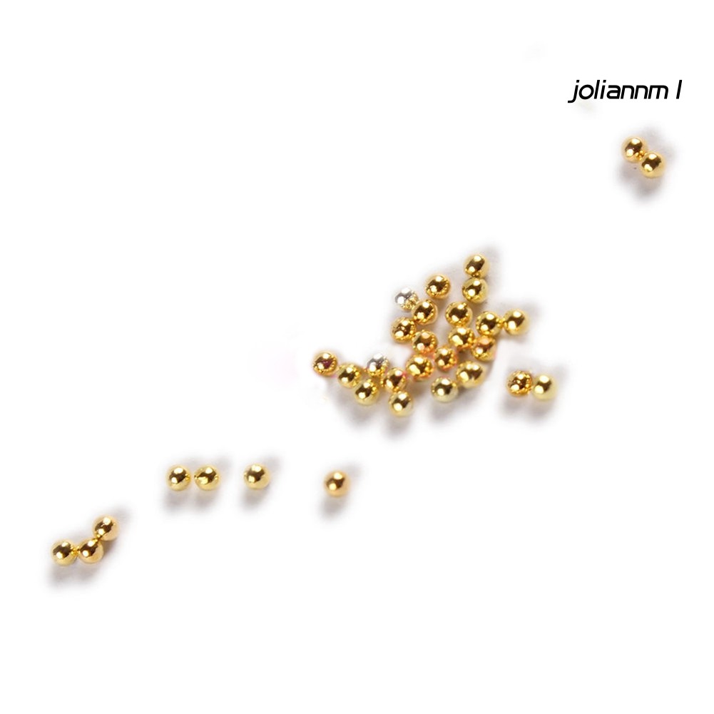 Hộp Hạt 3D Mini Màu Bạc Và Vàng Dành Cho Trang Trí Móng Tay