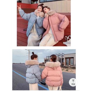 [ Order ] Áo khoác phao mũ lông oversize ( kèm ảnh thật sau )