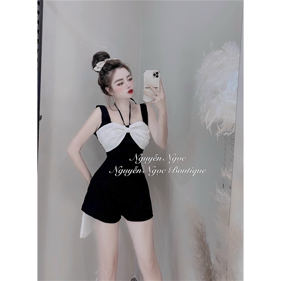 Jumpsuits nữ cột dây phối nơ trước ngực