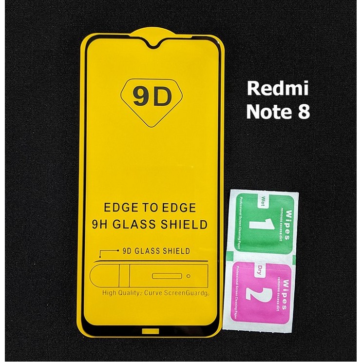 Kính Cường Lực Xiaomi Redmi Note 8 / Note 8 Pro 9D Full Màn