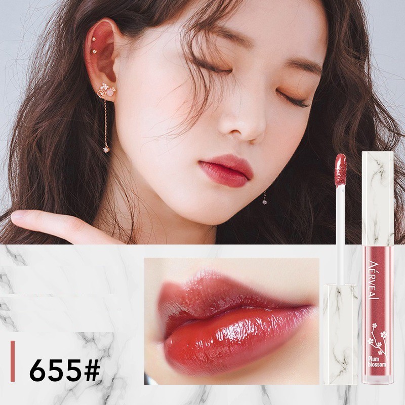 Son kem lỏng cute nắp vân đá A'erveal thơm mùi dâu tây | BigBuy360 - bigbuy360.vn