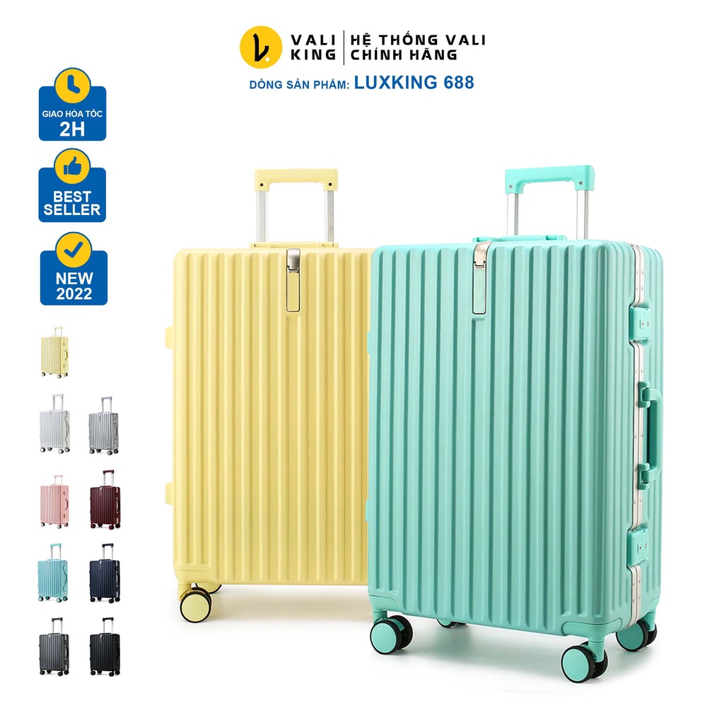 Vali kéo khung nhôm LUXKING688 cao cấp khoá sập STA bảo mật, chống rạch, chống bể vỡ - VALIKING