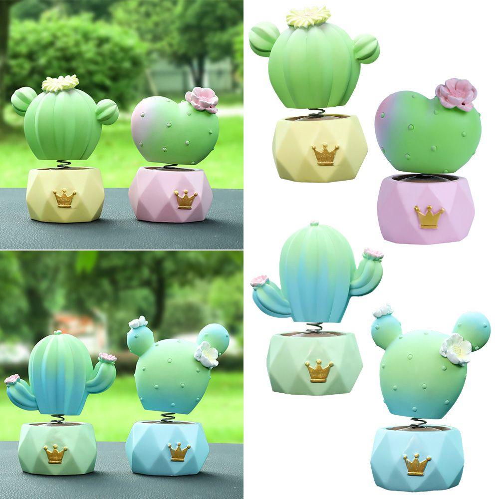 YNATURAL Mô Hình Cây Xương Rồng Lắc Đầu Bằng Nhựa Resin Trang Trí Nhà Cửa / Xe Hơi