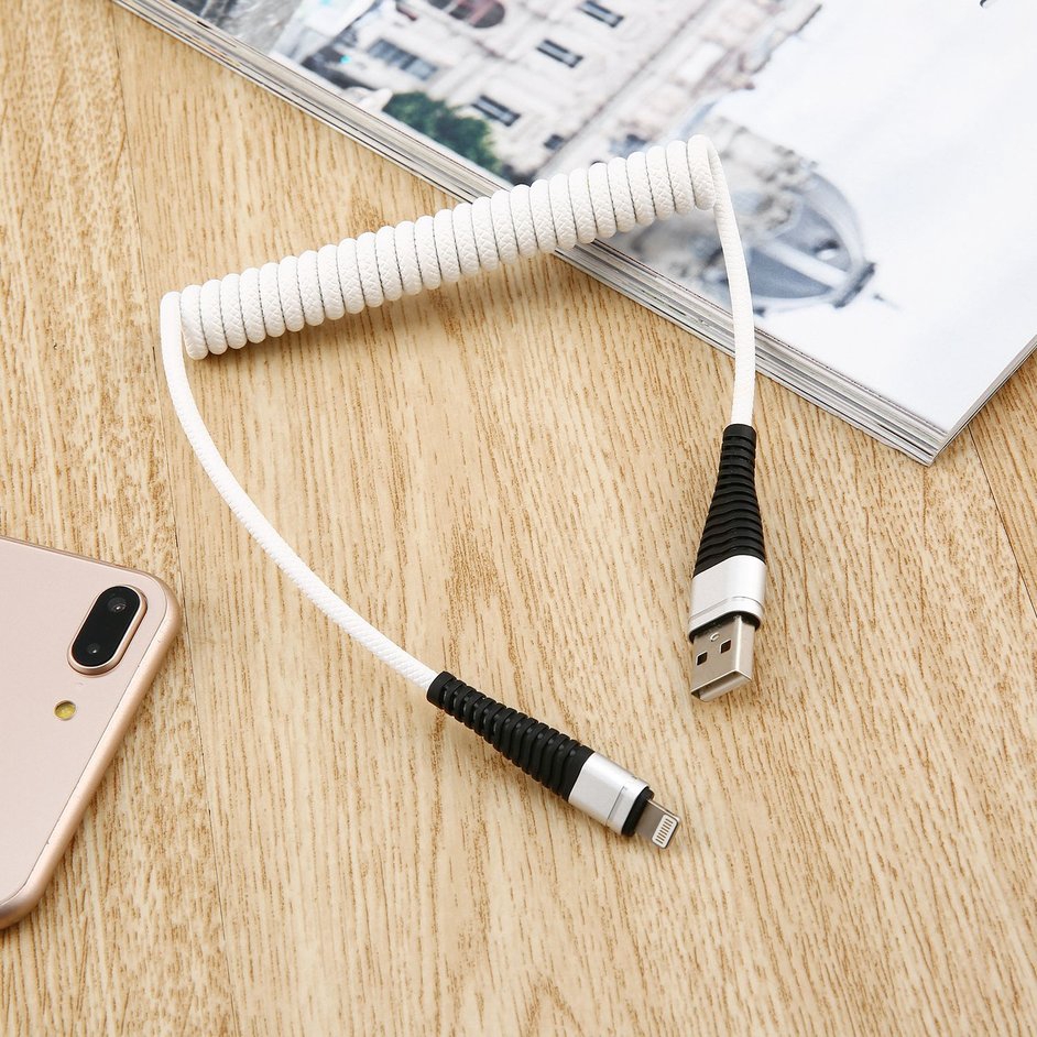 Dây Cáp Sạc Xoắn Ốc Usb 8 Pin Cho ip