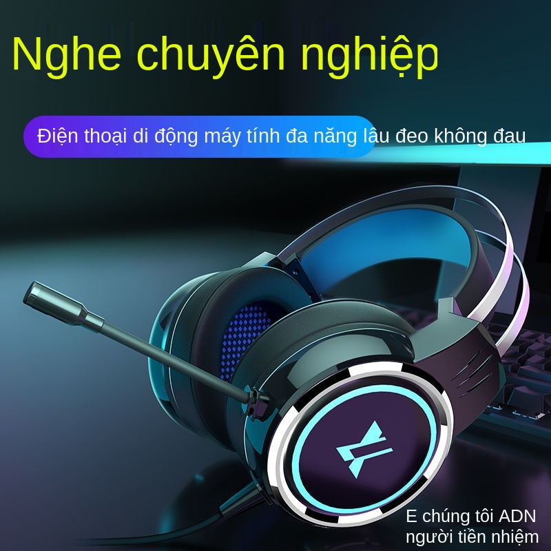 ▽►PUBG/GLQM có dây Tai nghe gaming Mic rất chuyên nghiệp Máy tính gắn đầu chơi game dụng để bàn quán cà phê internet điệ