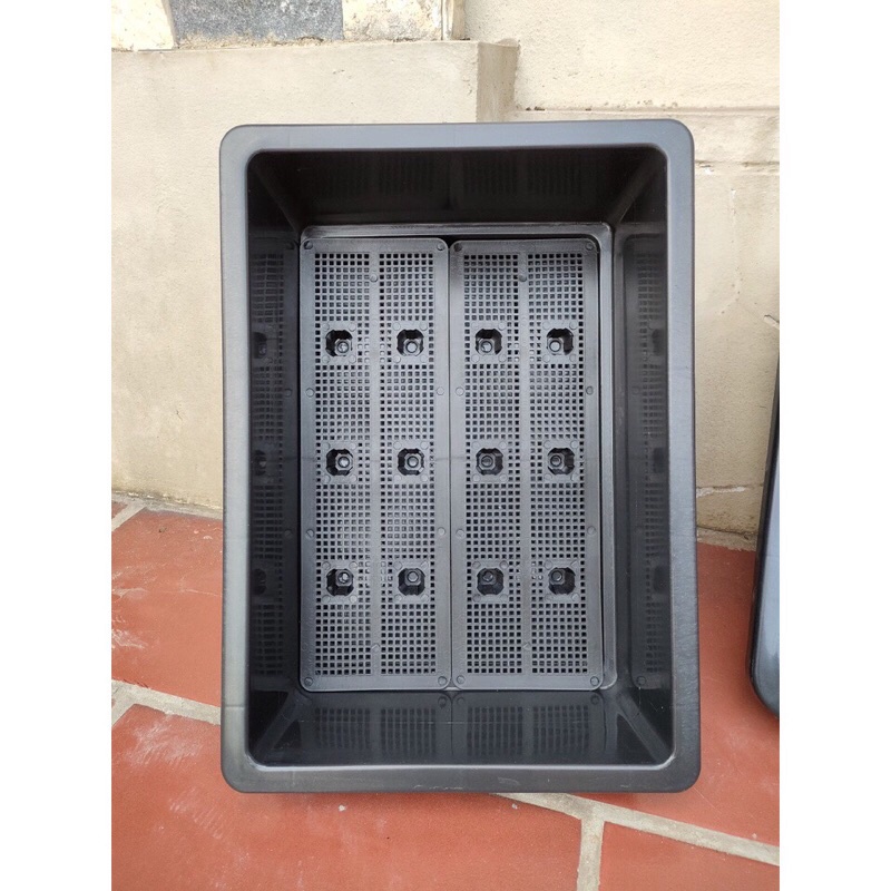 combo 5 Chậu ( máng) trồng rau dài 68cm rộng 42cm cao 16cm có lưới lót,hàng sẵn kho