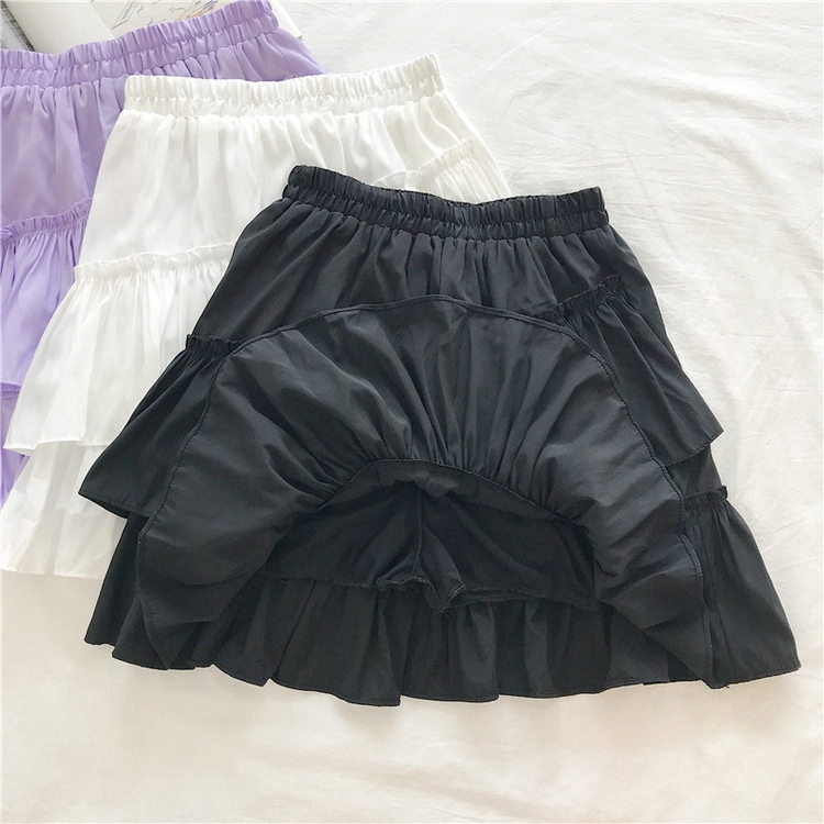 Chân váy IELGY lưng thun nhún bèo xếp ly nhiều tầng dễ thương thời trang cho nữ