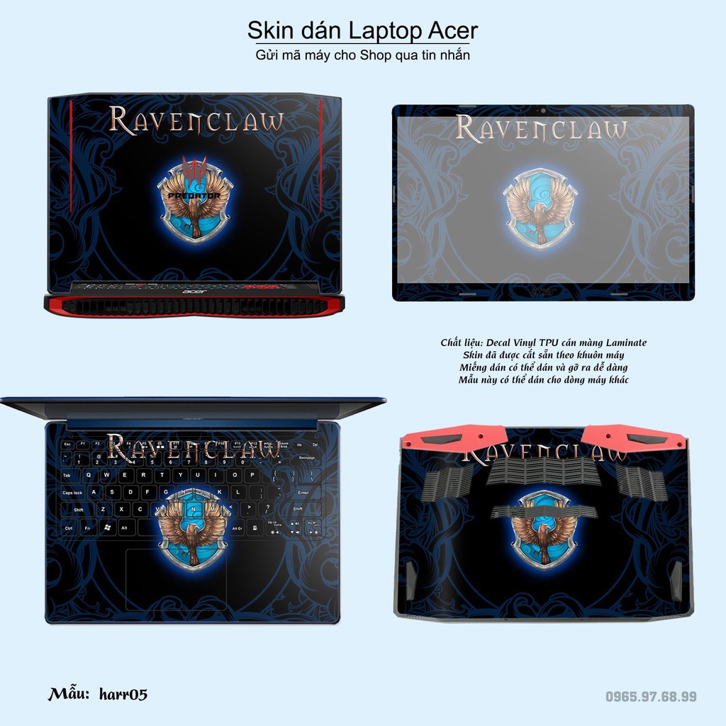 Skin dán Laptop Acer in hình Harry Potter (inbox mã máy cho Shop)