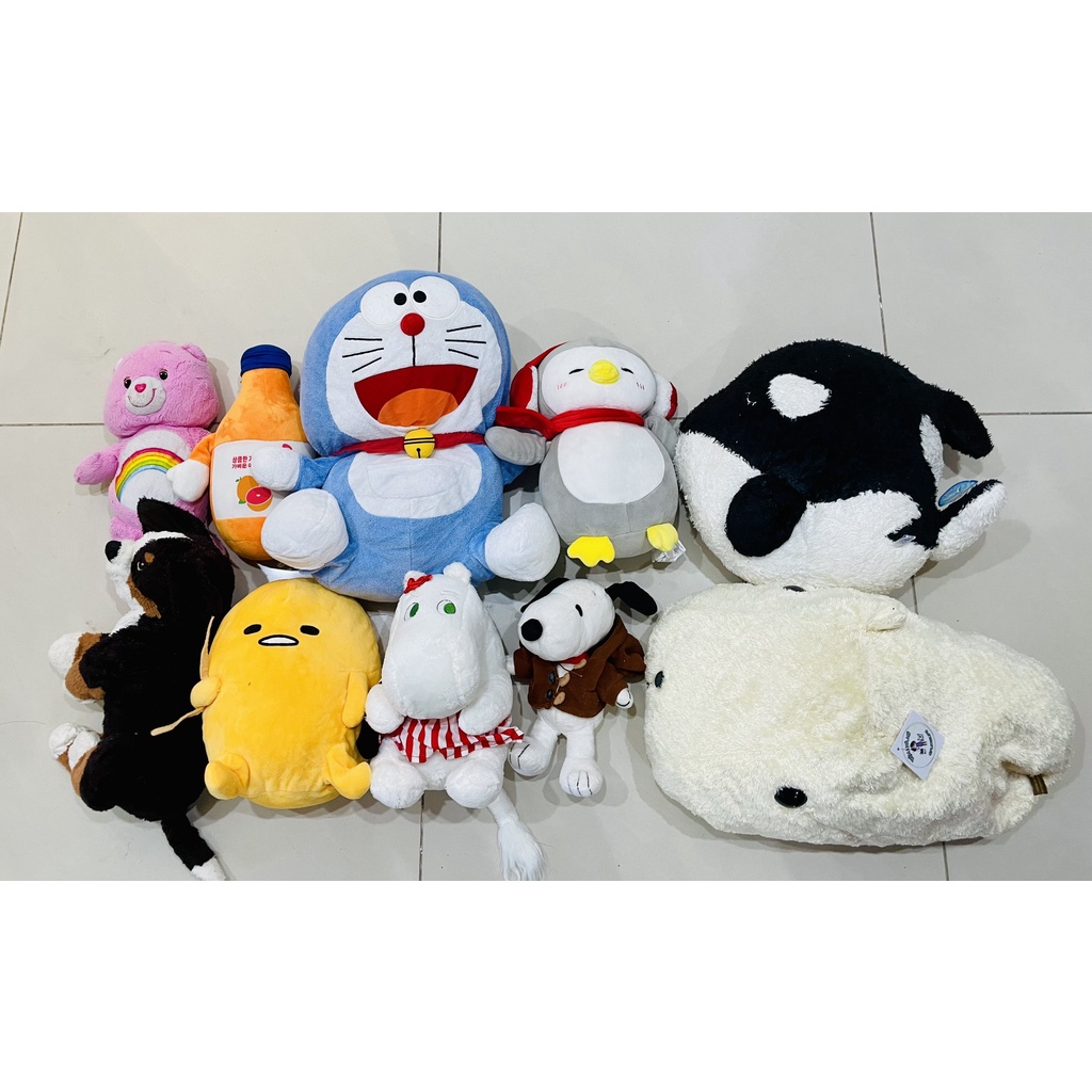Gấu bông giá rẻ size trung 20-50cm 35k nhiều mẫu giao ngẫu nhiên hoặc chọn Hello Kitty Doraemon Disney Pooh Rilakkuma