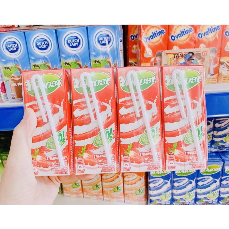 SỮA CHUA HƯƠNG CAM, BẠC HÀ VIỆT QUẤT, HƯƠNG DÂU YOMOST 170ML