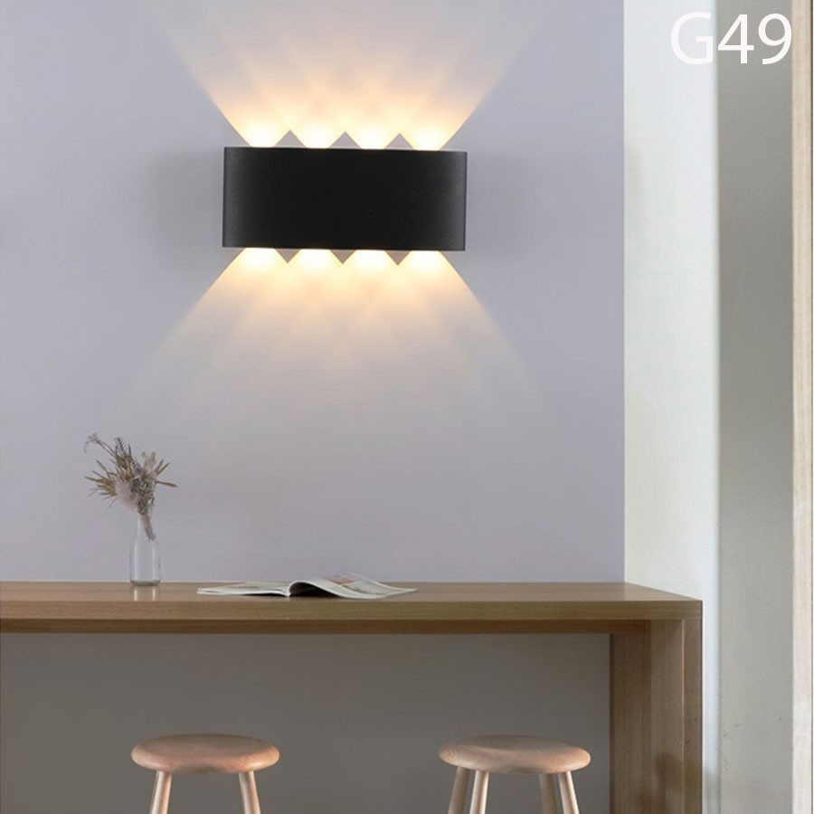 Đèn tường trang trí cầu thang 2 đầu 8w chống nước G49- Bảo hành 12 tháng.