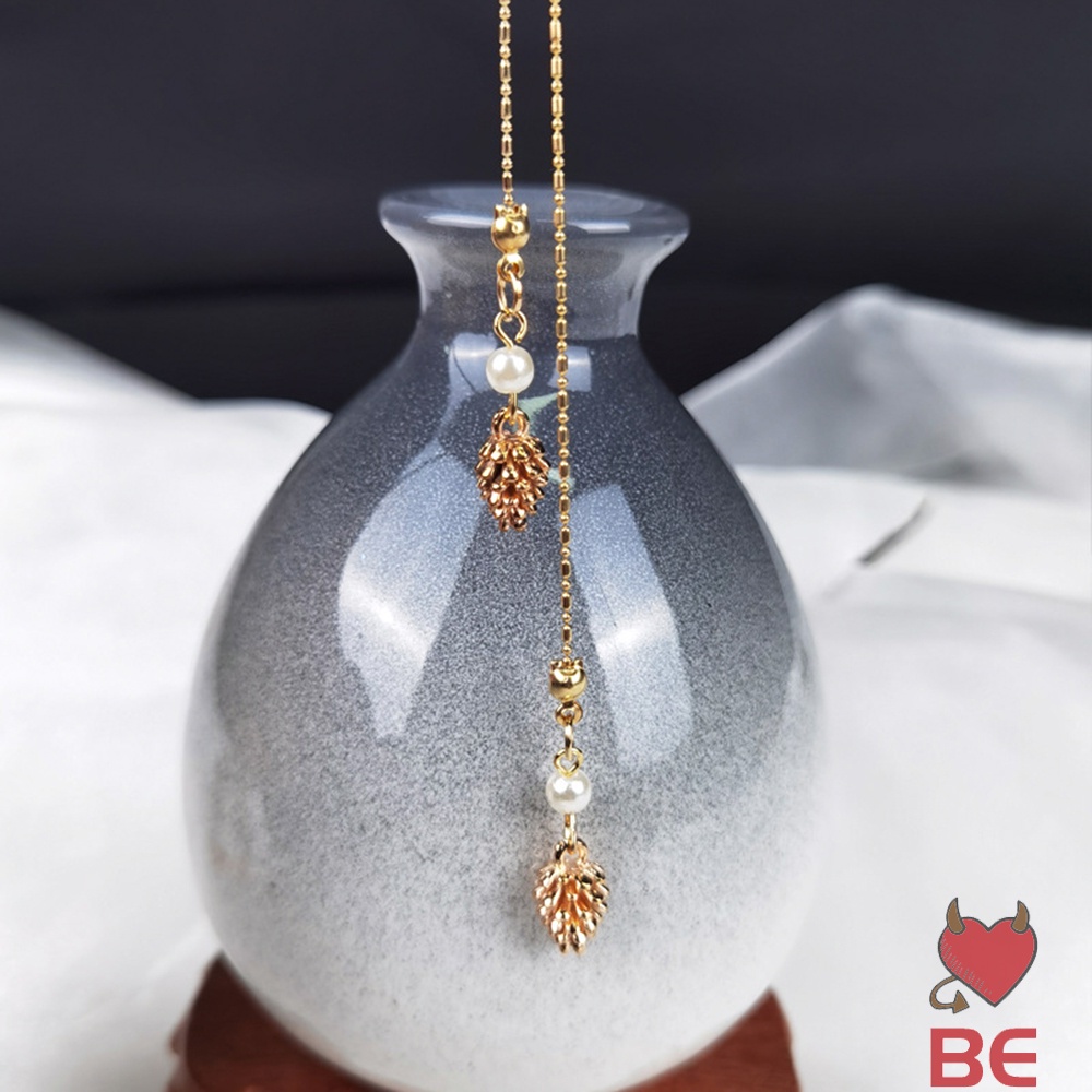 YADORNOS Trâm cài tóc YADORNOS thiết kế kiểu cây tre tua rua đính hạt ngọc trai nhân tạo phong cách cổ điển thời trang