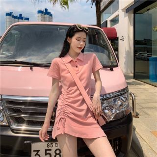 [ ORDER TAOBAO] Váy Thun Có Cổ Dây Rút