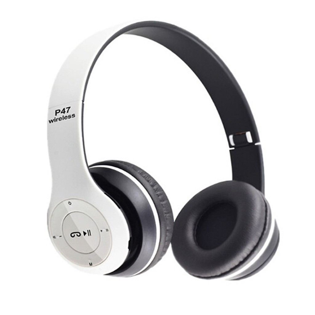 Tai Nghe Chụp Tai Bluetooth Headphone P47 Có Mic Hỗ Trợ Thẻ Nhớ TF Card