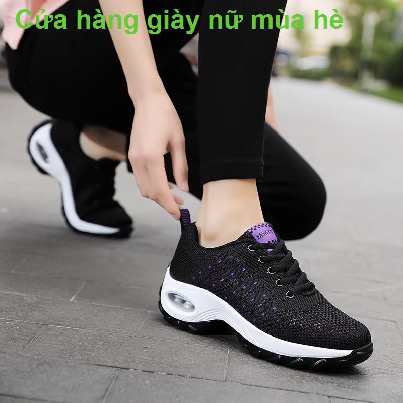Giày đi bộ thể dục cho người trung niên và cao tuổi thao thông thường của phụ nữ lưới thoáng khí hấp thụ sốc không