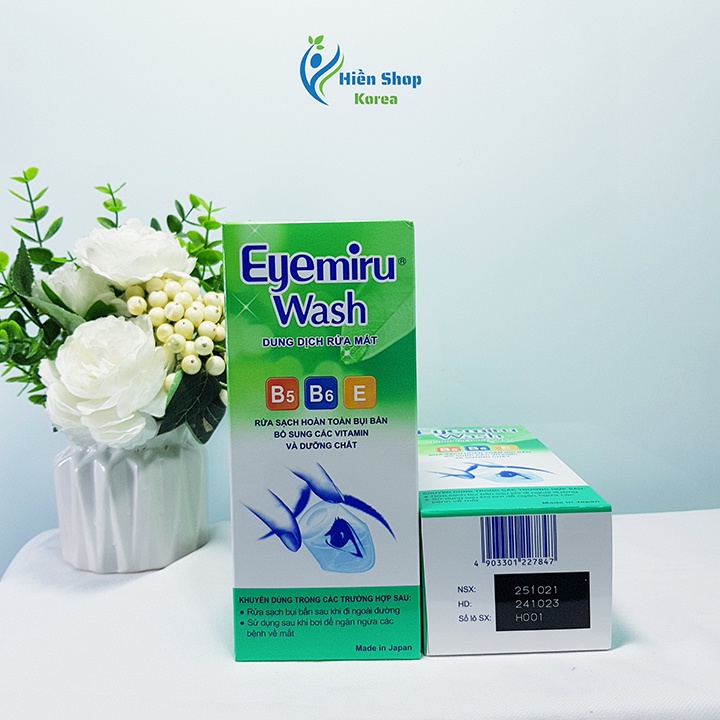 Dung dịch rửa mắt eyemiru wash 500ml , nước rửa mắt Nhật Bản