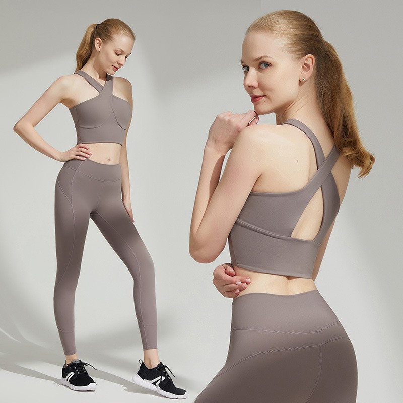 Bộ Đồ Tập Yoga / Chạy Bộ Kiểu Dáng Năng Động Cho Nữ