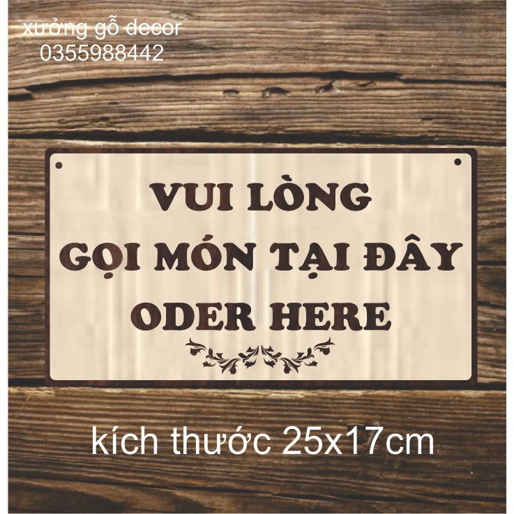 Bảng Gọi Món Tại Quầy/ Order Here Decor Quán Cà phê - Nhà hàng