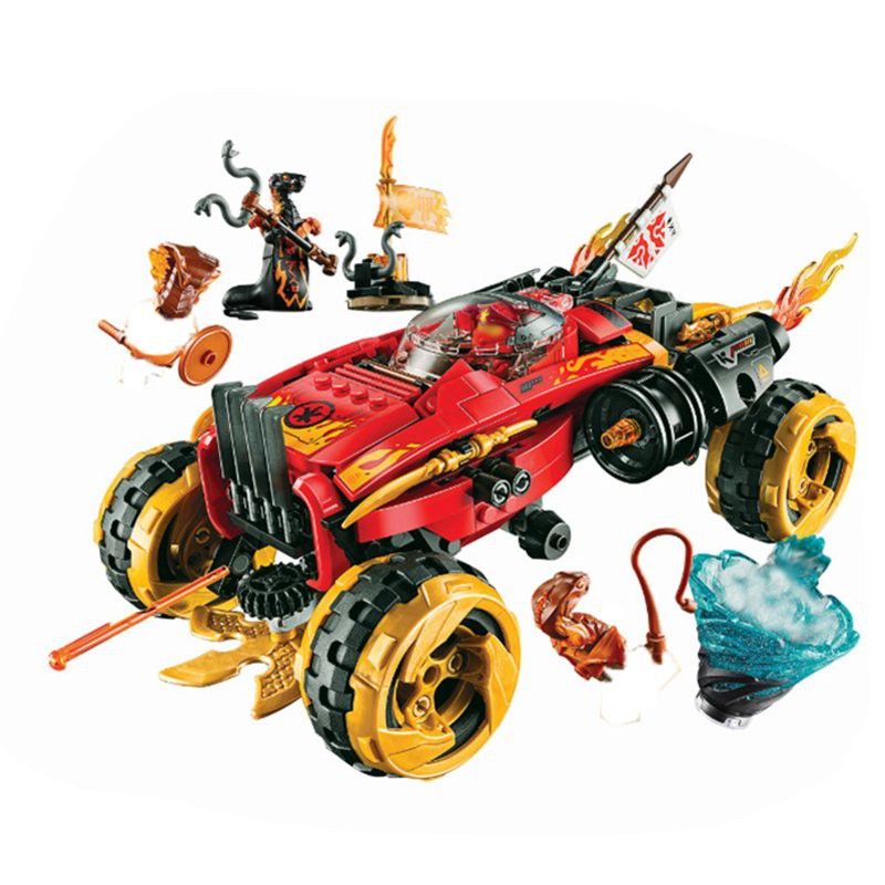 (CÓ SẴN) đồ chơi lắp ráp nonlego ninjago 44001 Siêu Chiến Xa Katana rắn Ninja sa mạc Kai, Nya