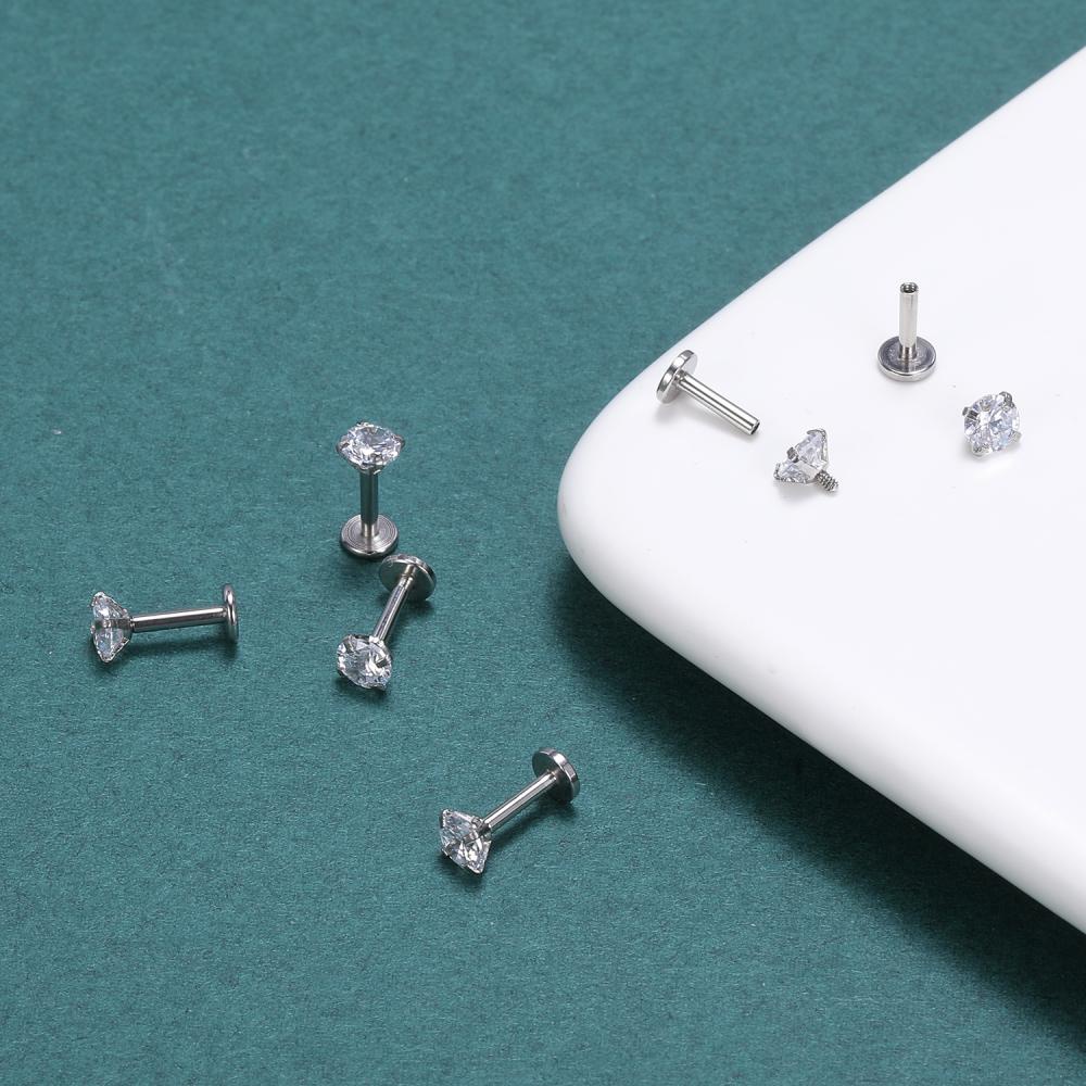1 Khuyên Xỏ Cơ Thể Chất Liệu Thép Không Gỉ 2 / 3 / 4 / 5 / 6mm