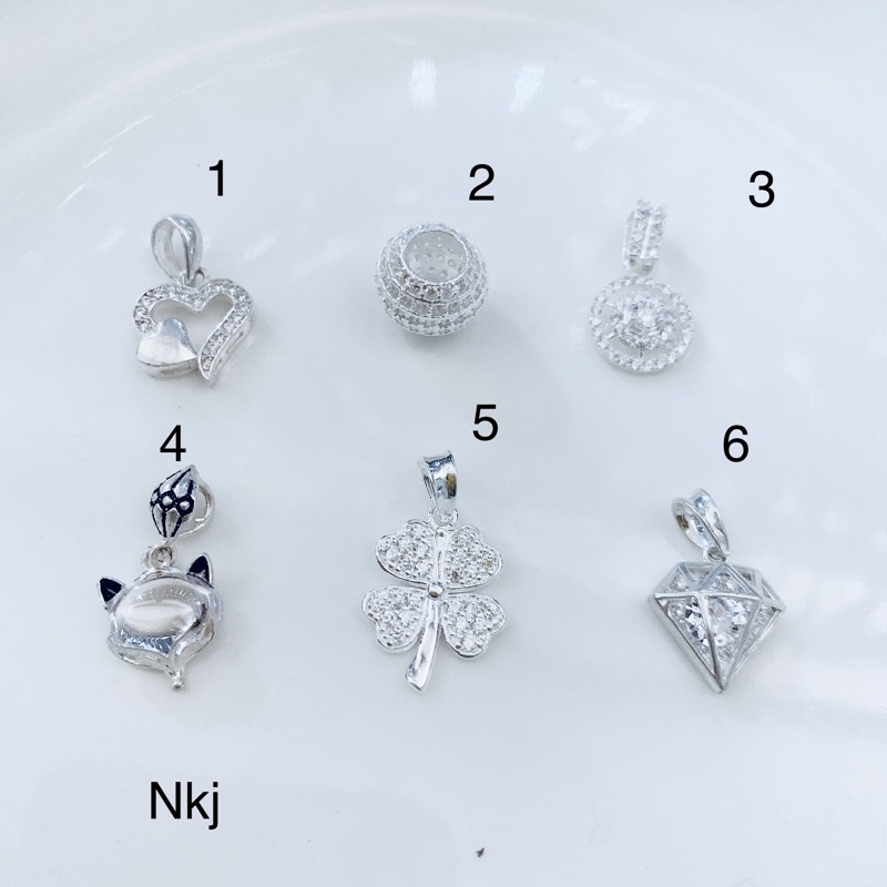 MẶT DÂY CHUYỀN NỮ BẠC TA HÌNH CỎ 4 LÁ
