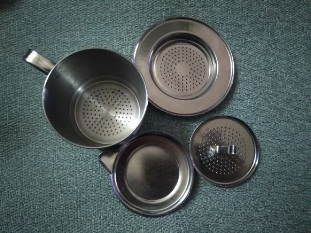 Phin pha cà phê R.7cm Inox 430 cao cấp có quai cầm