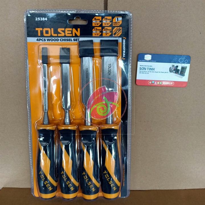 Bộ 4 Đục Cán Nhựa Tolsen 25384 6,13,19,25mm