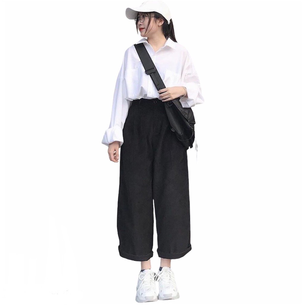 Quần Culottes chất nhung gân siêu xinh | BigBuy360 - bigbuy360.vn