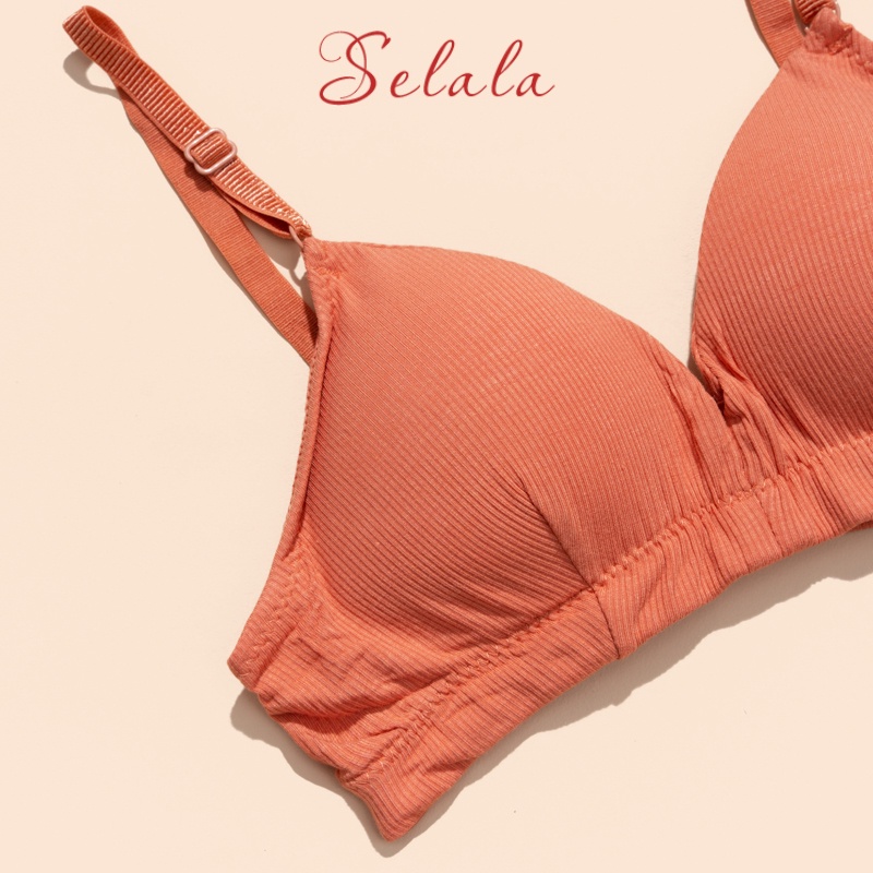 Áo Bra Cotton Selala Gân Tăm Đệm Mỏng Thoải Mái Thoáng Mát BS01